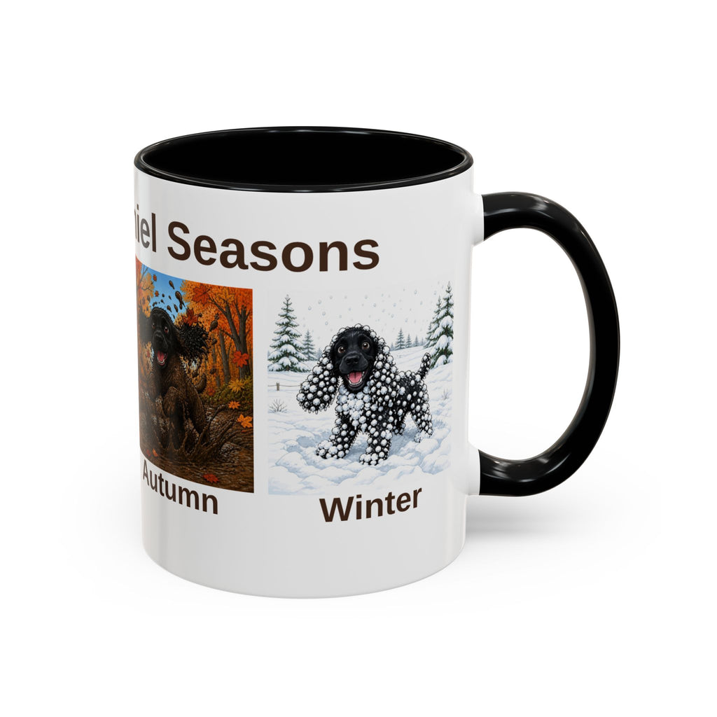 Four Spaniel Seasons Mug - Cocker Spaniel - Black
