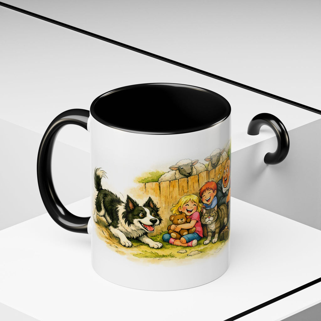 Funny Border Collie Mug - Herded Tea, Collie Herding the Family, Sheepdog Owner Gift, Dog Lover Tea Mug, 11oz