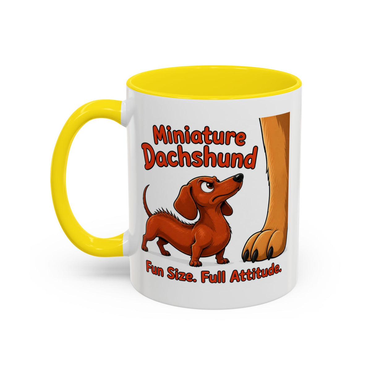 Fun Size Full Attitude Mug - Dachshund - Red