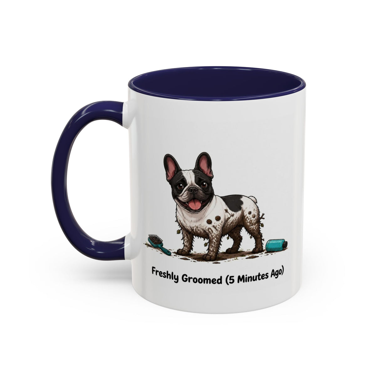 Freshly Groomed Mug - French Bulldog - Pied