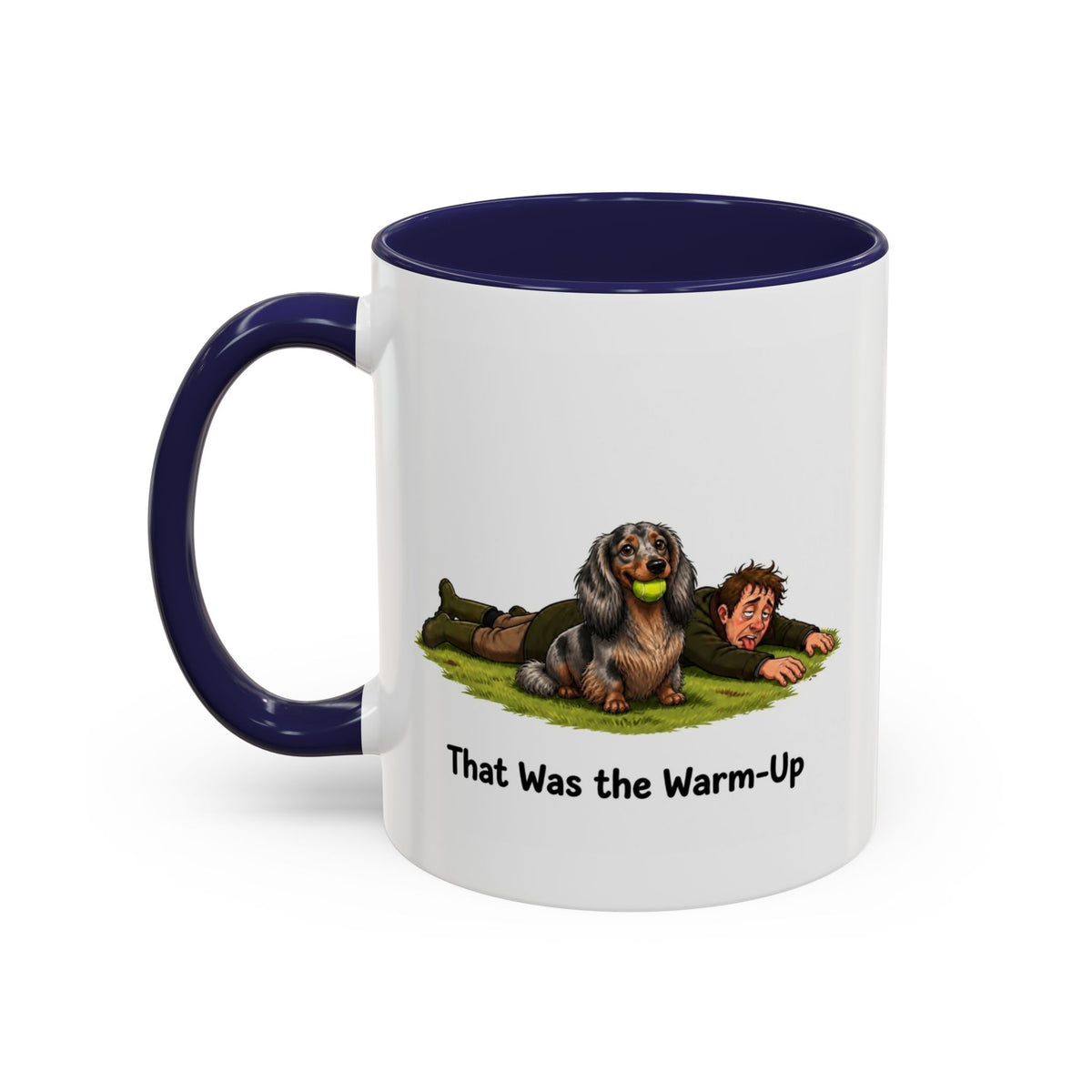 Warm-Up Mug - Mini Long Haired Dachshund - Dapple - Man