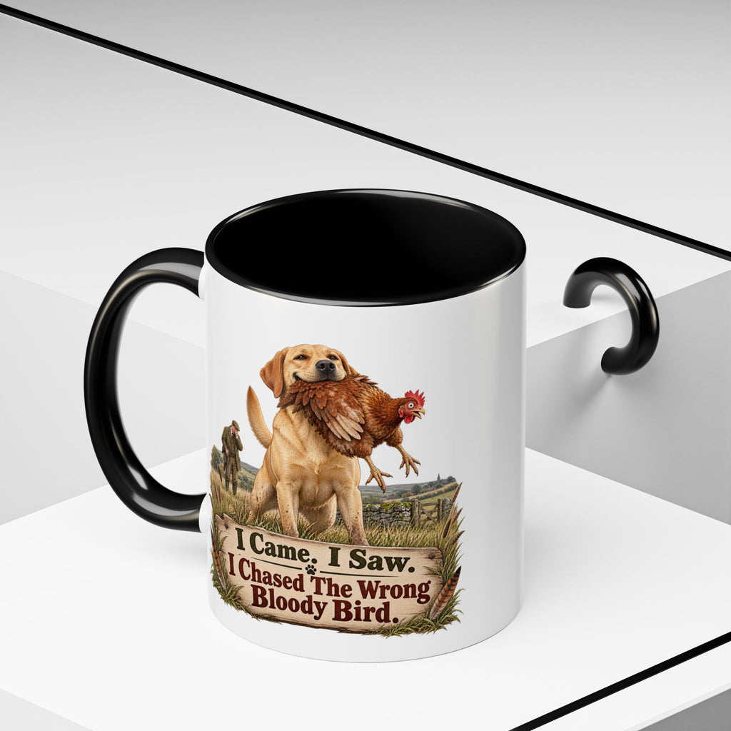 Funny Yellow Labrador Mug - I Came I Saw I Chased the Wrong Bloody Bird, Gundog Owner Gift, Shooting Dog Lover Coffee Mug, 11oz