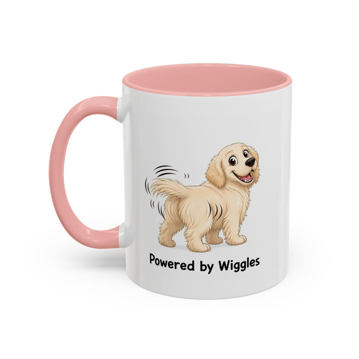 Powered by Wiggles Mug - Golden Retriever - Cream