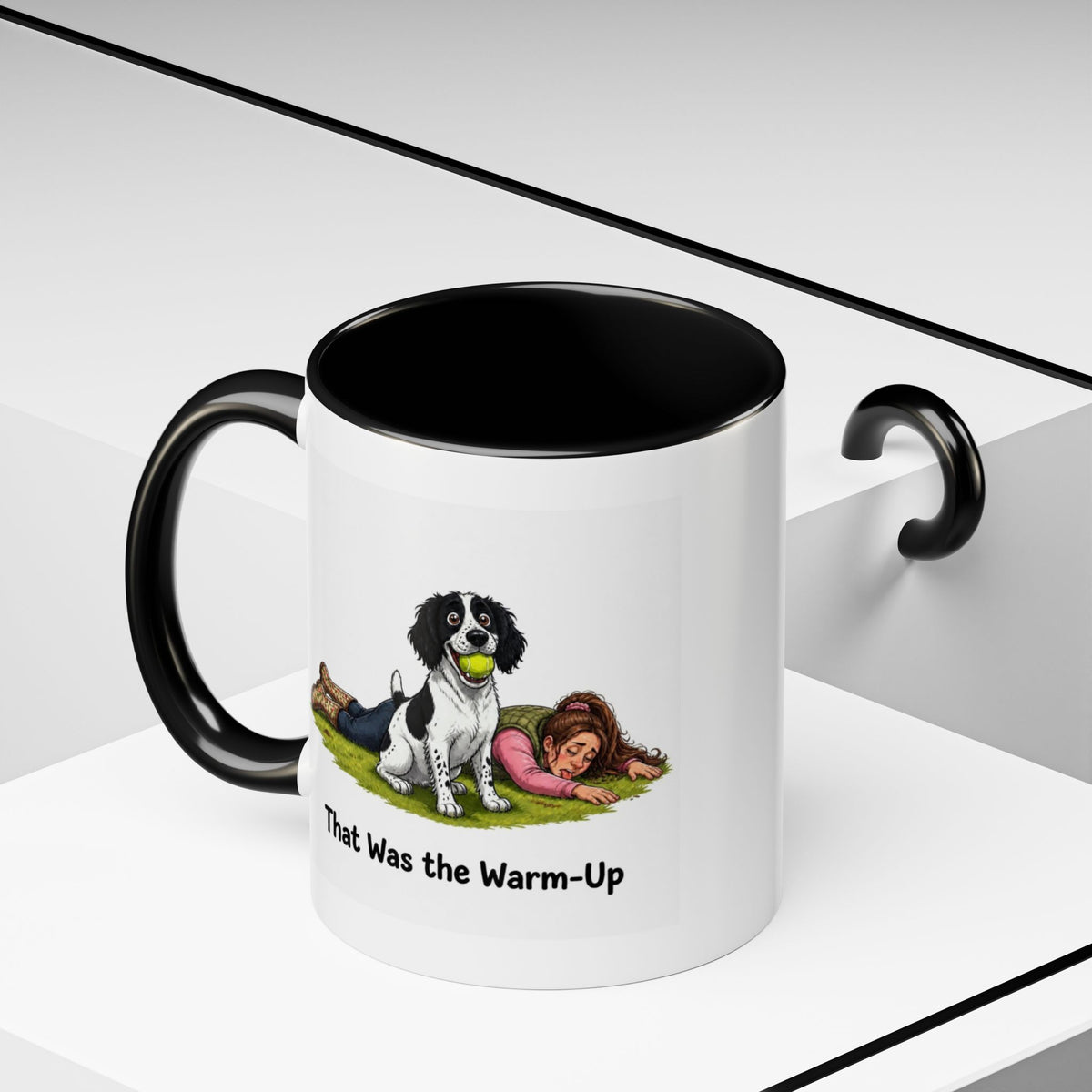 Warm-Up Mug - Springer Spaniel - Black & White - Woman