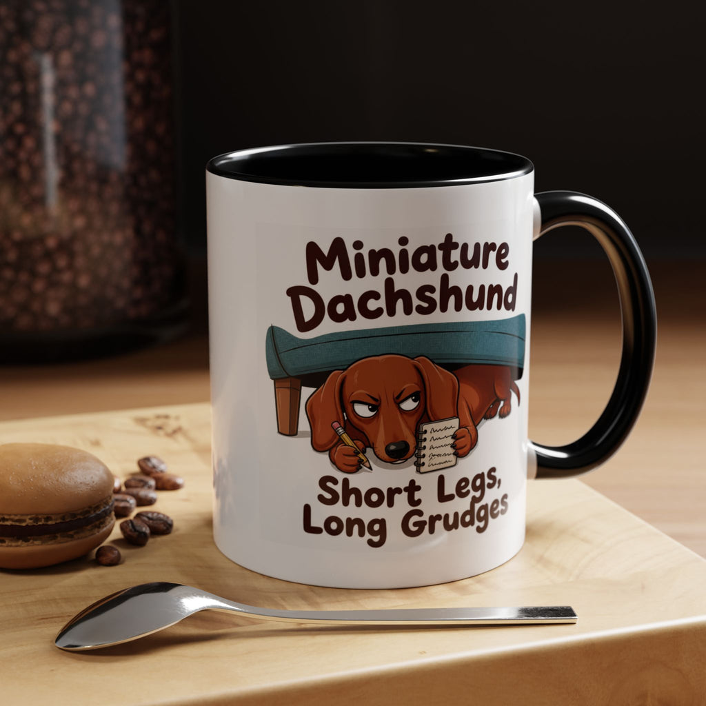 Short Legs Long Grudges Mug - Dachshund - Red