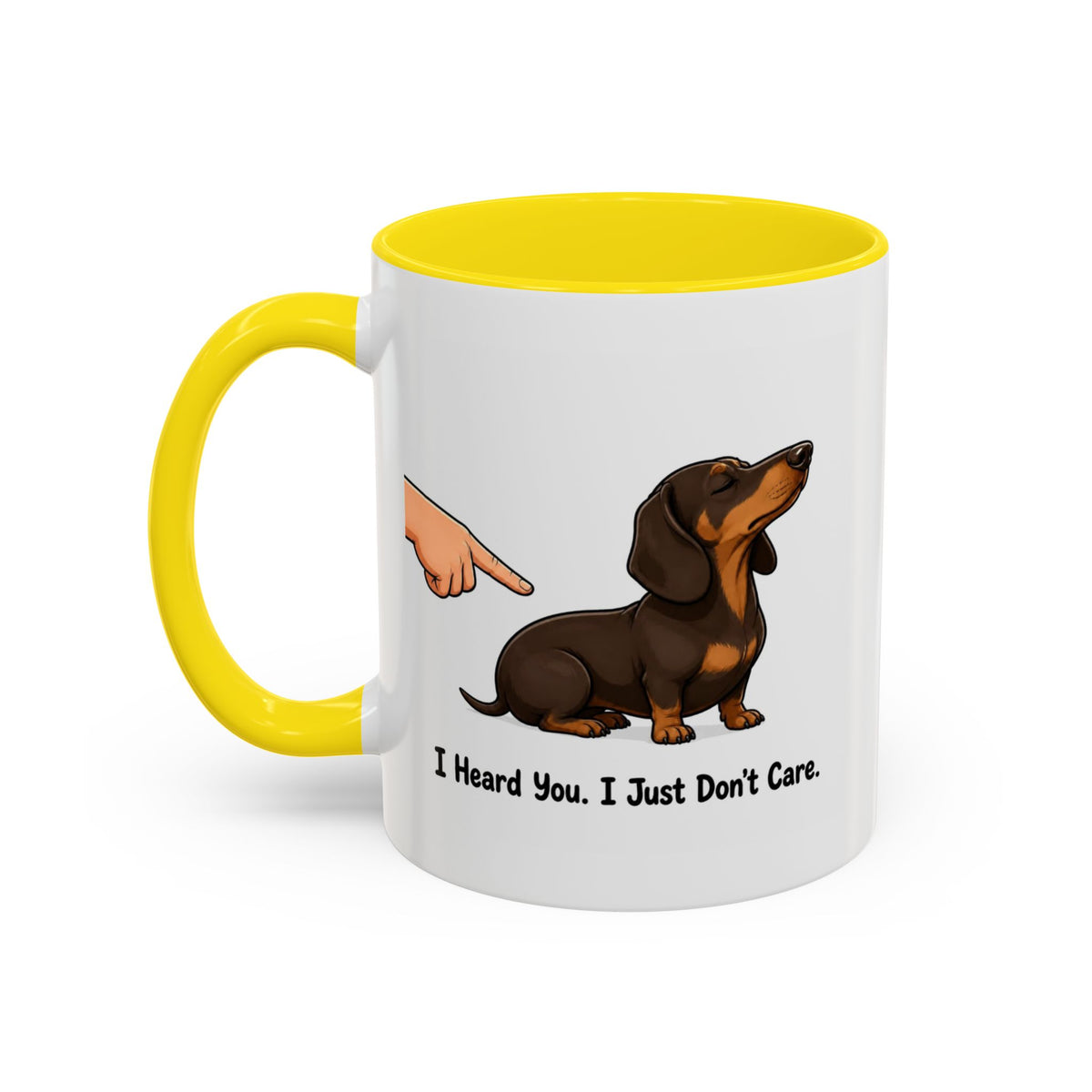 I Heard You Mug - Dachshund - Chocolate & Tan