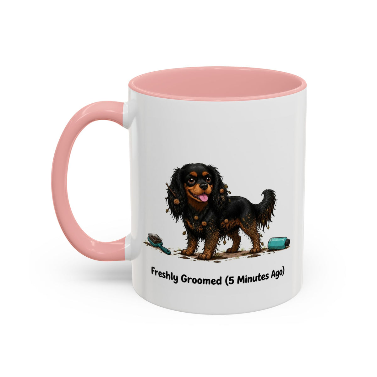 Freshly Groomed Mug - Cavalier King Charles Spaniel - Black & Tan