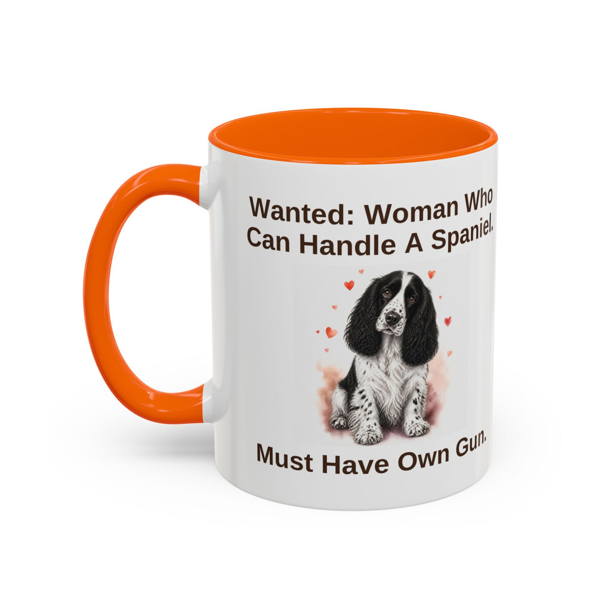 Wanted Mug - Springer Spaniel - Black & White - Woman