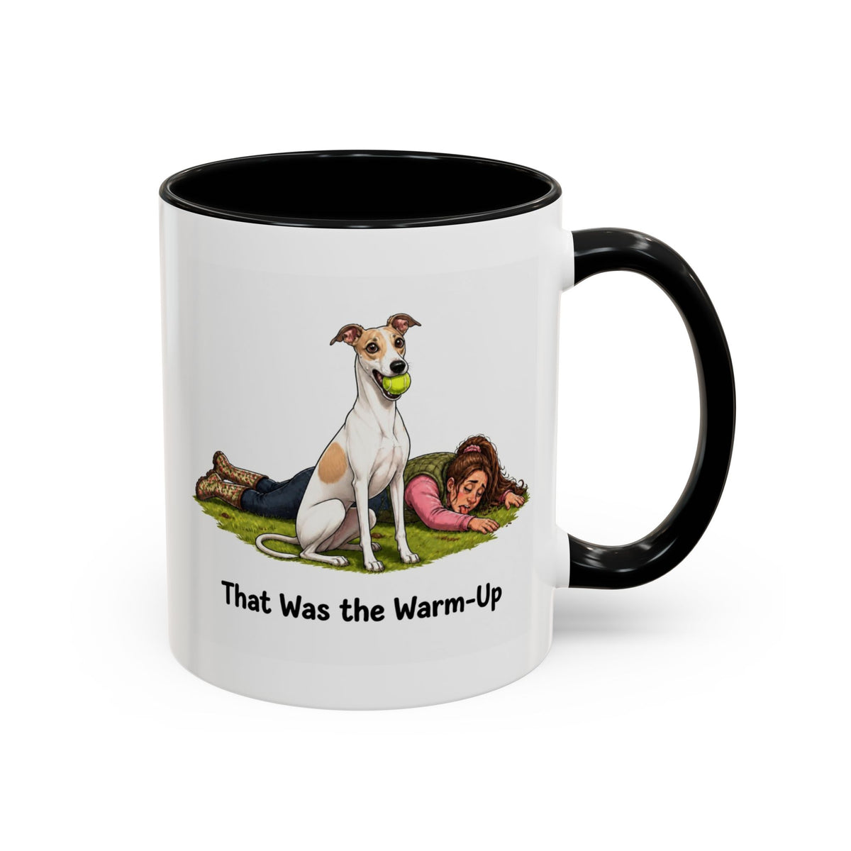 Warm-Up Mug - Whippet - White & Parti - Woman