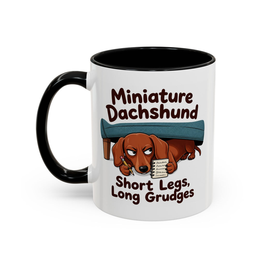 Short Legs Long Grudges Mug - Dachshund - Red