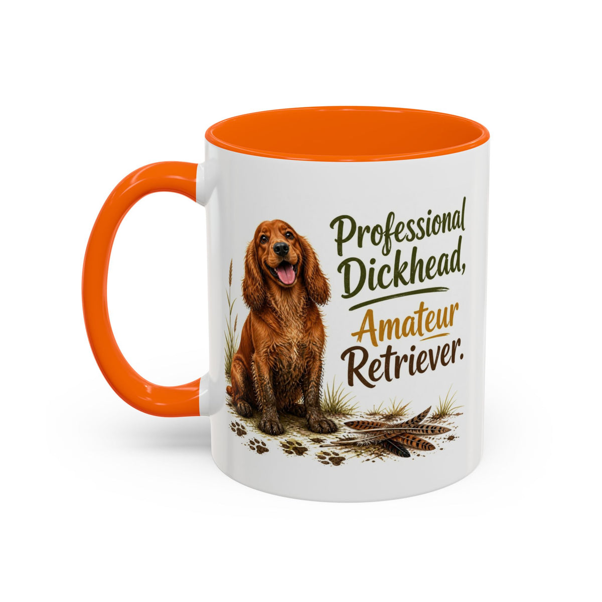 Funny Red Cocker Spaniel Mug - Professional Dickhead, Amateur Retriever, Working Gun Dog Gift, Pheasant Shooting Mug, 11oz