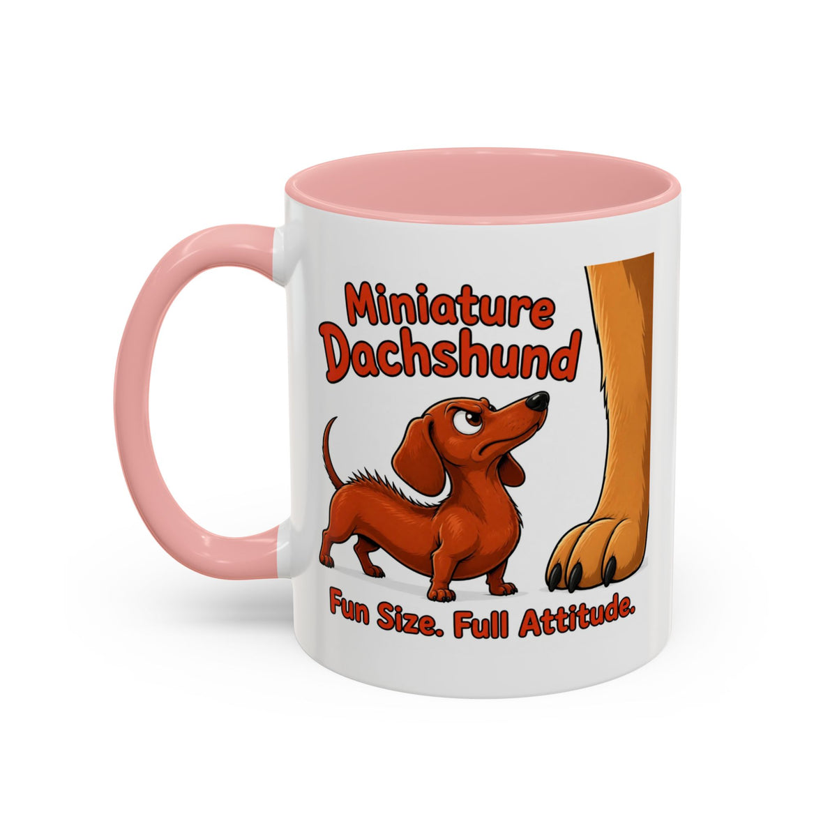 Fun Size Full Attitude Mug - Dachshund - Red
