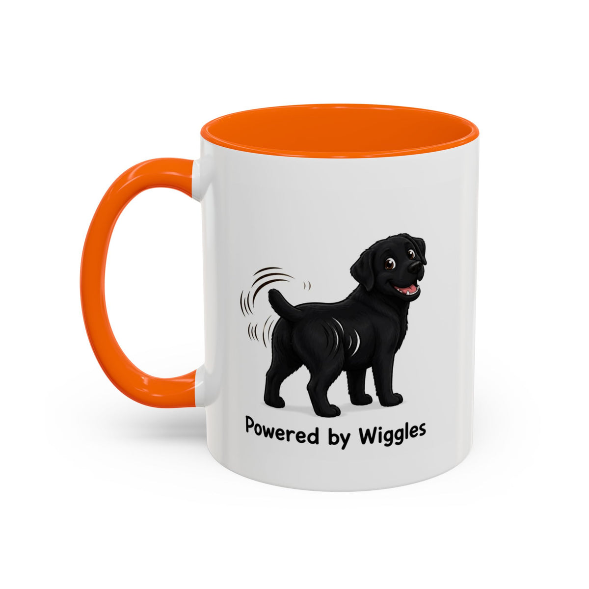 Powered by Wiggles Mug - Labrador - Black