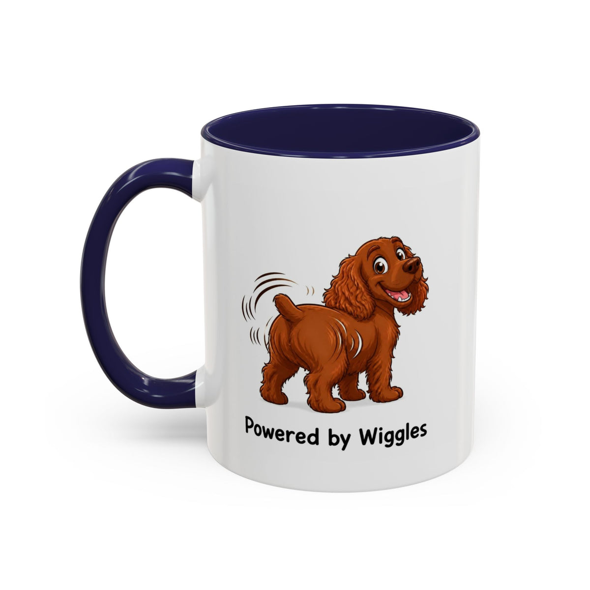 Powered by Wiggles Mug - Cocker Spaniel - Red