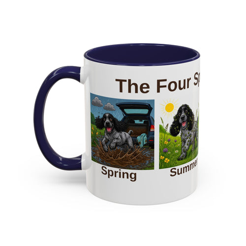 Four Spaniel Seasons Mug - Cocker Spaniel - Blue Roan