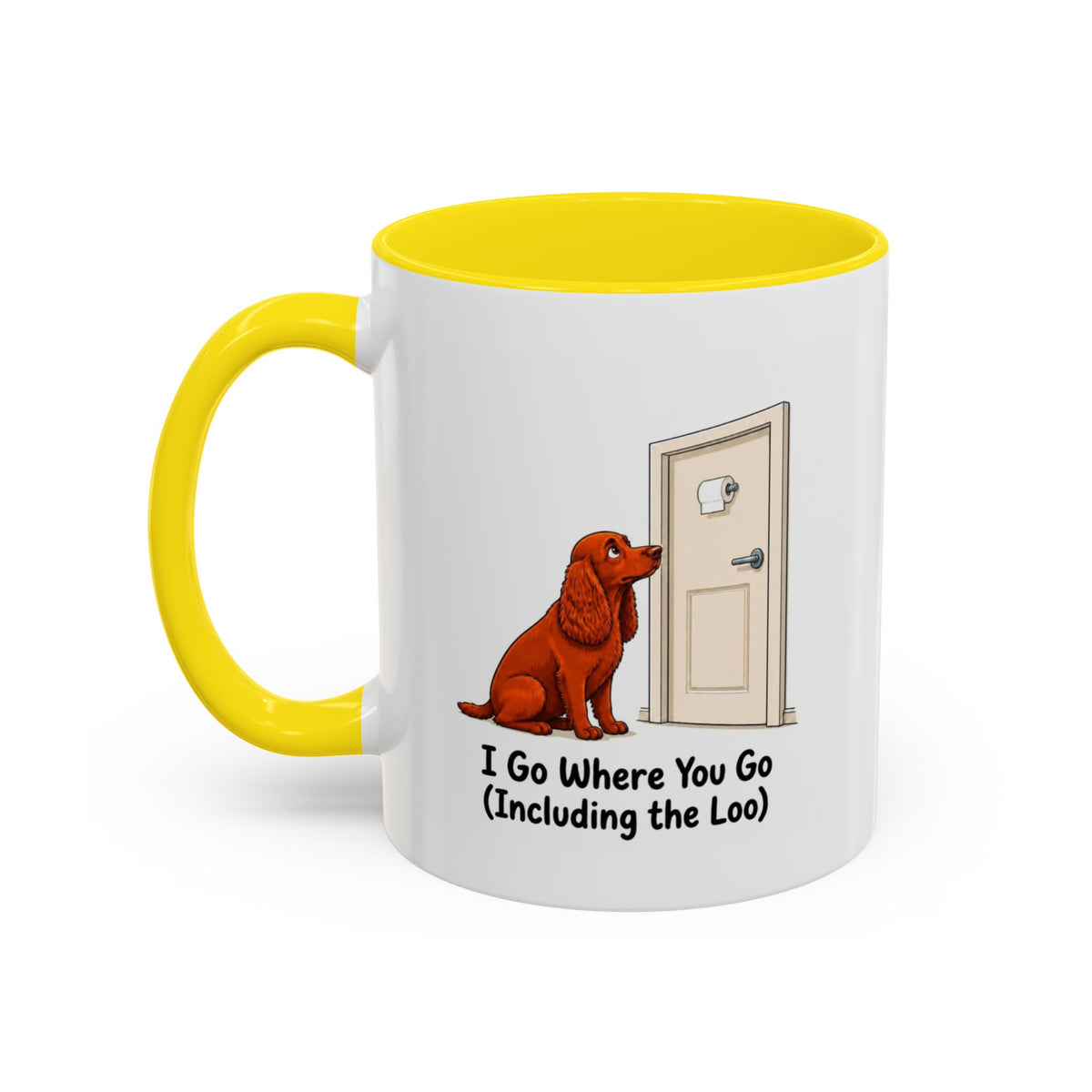 I Go Where You Go Mug - Cocker Spaniel - Red