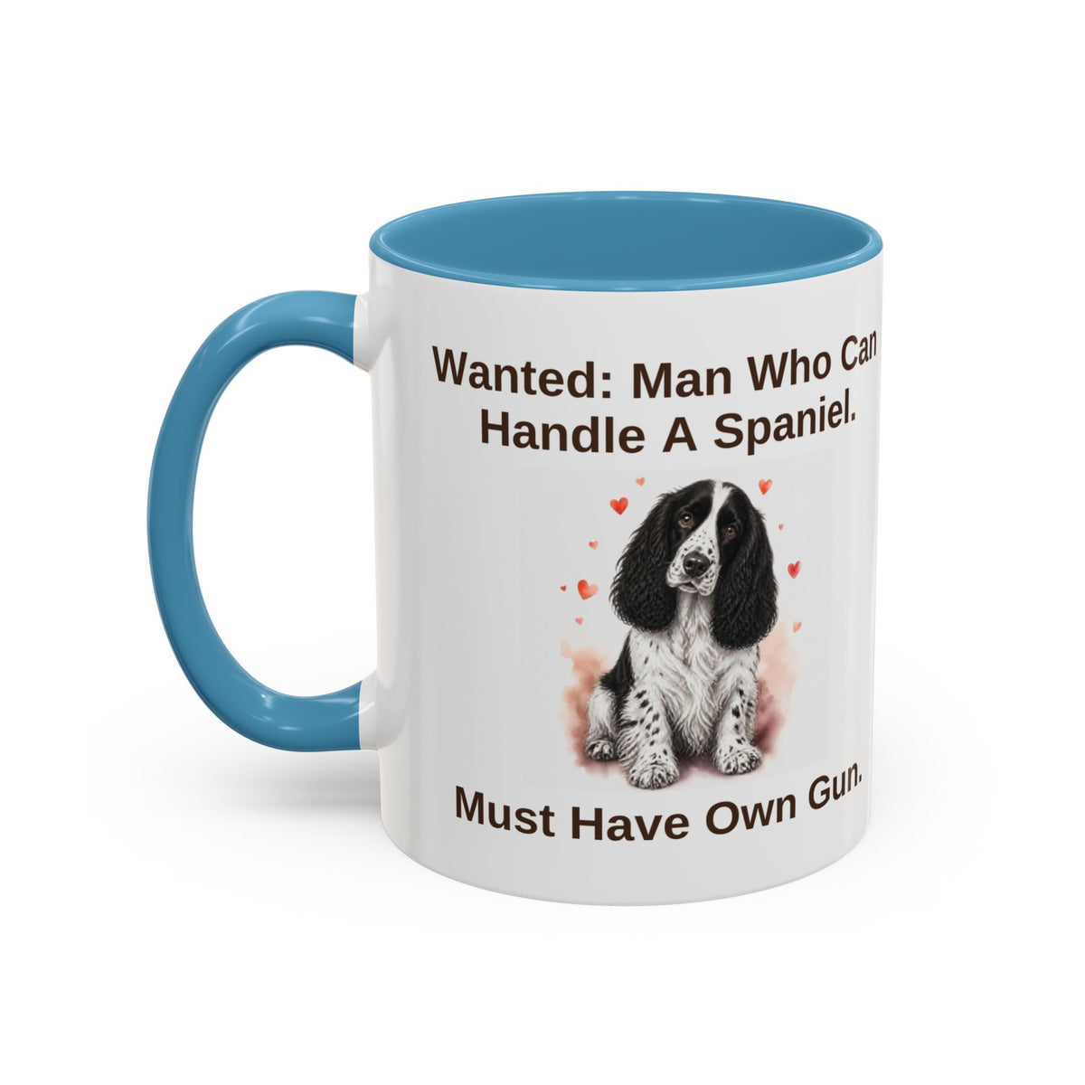 Wanted Mug - Springer Spaniel - Black & White - Man