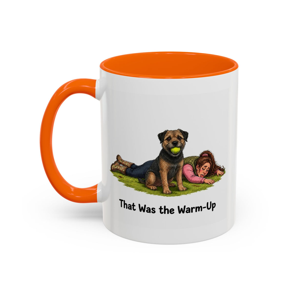 Warm-Up Mug - Border Terrier - Blue & Tan - Woman