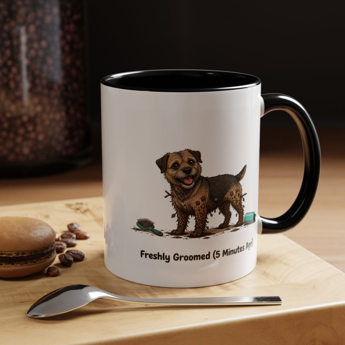 Freshly Groomed Mug - Border Terrier - Grizzle & Tan