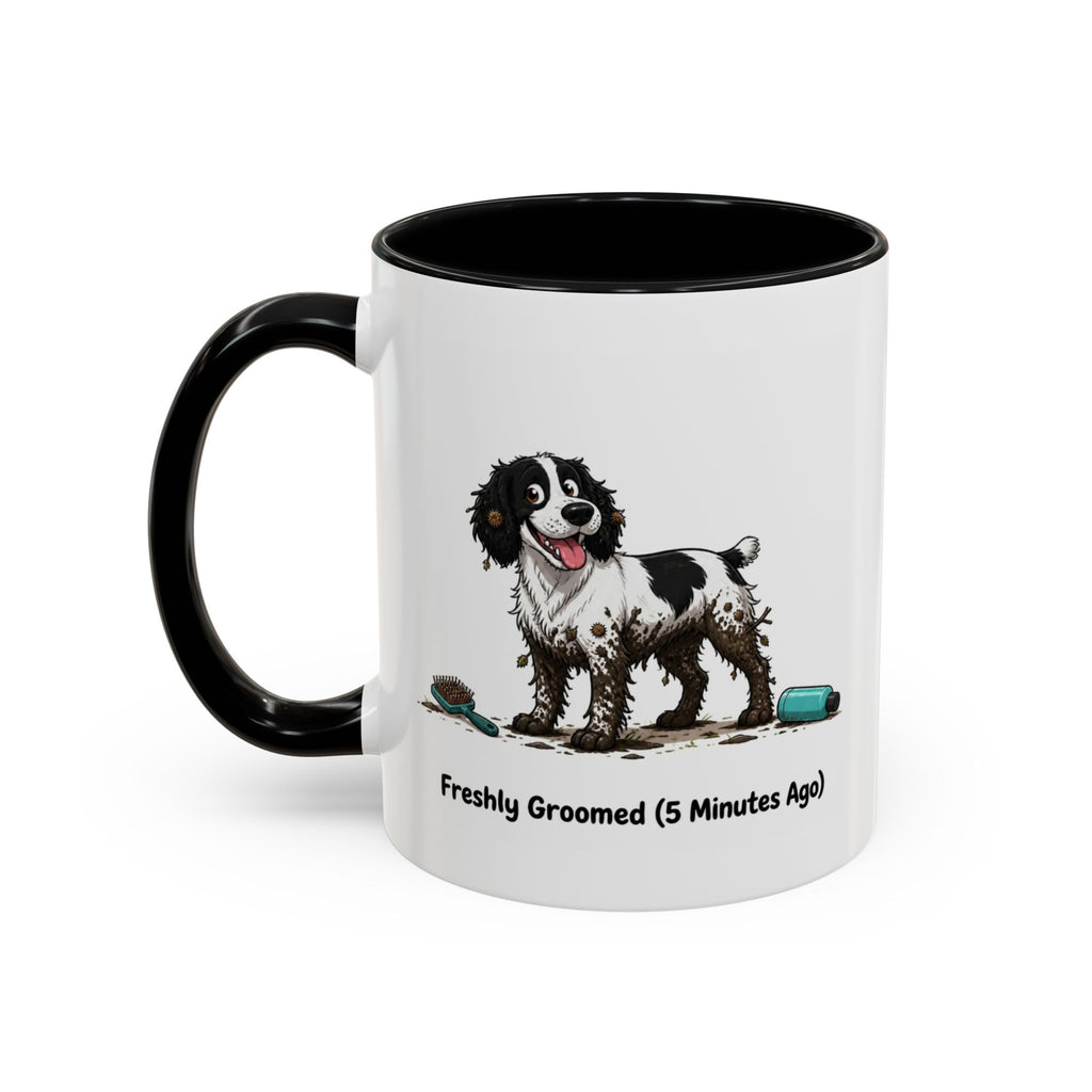 Freshly Groomed Mug - Springer Spaniel - Black & White