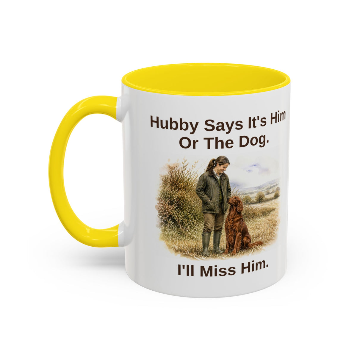 Hubby Says Mug - Red Setter - Red - Brunette