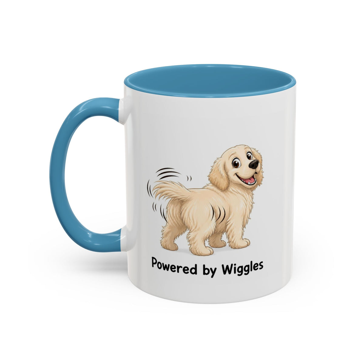 Powered by Wiggles Mug - Golden Retriever - Cream