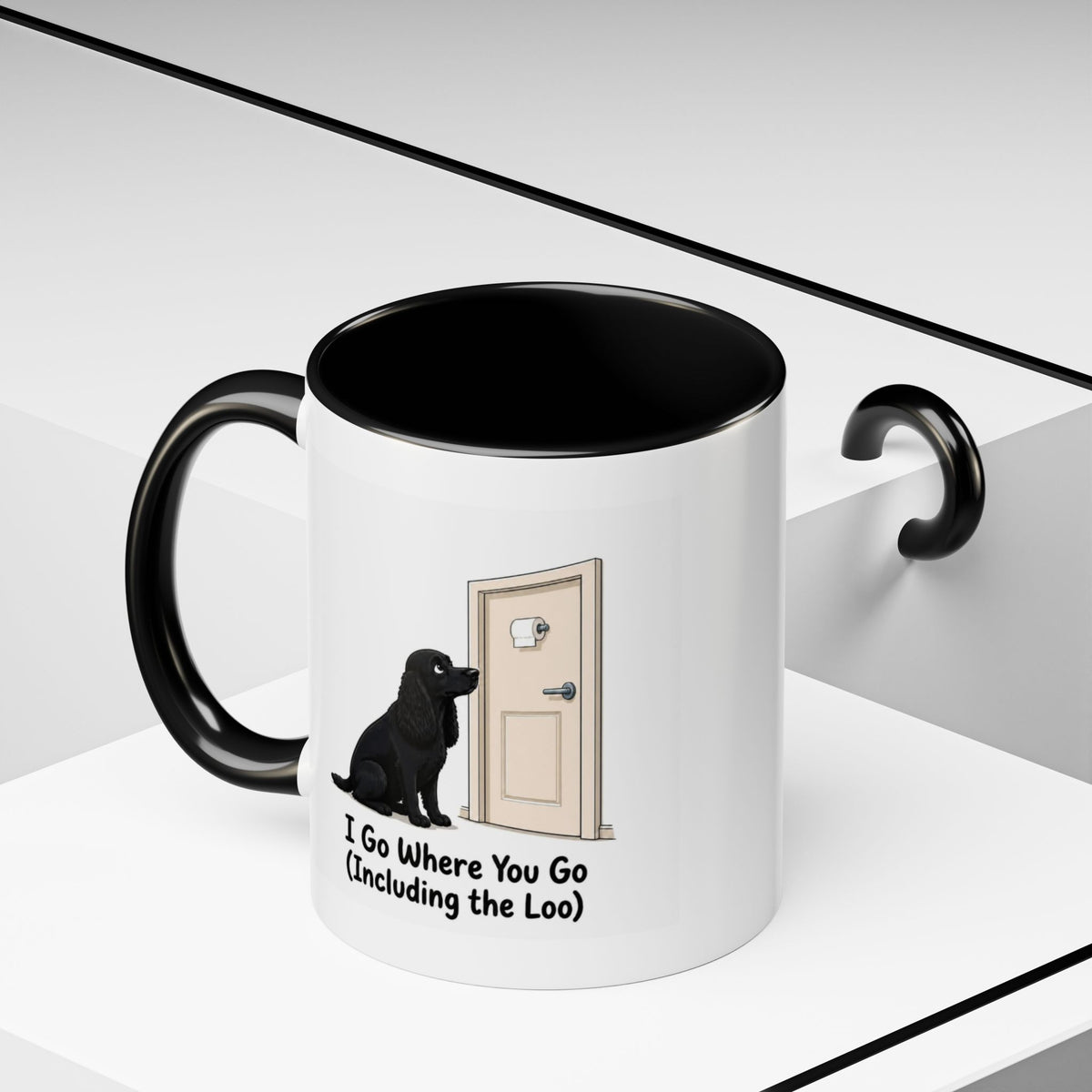 I Go Where You Go Mug - Cocker Spaniel - Black