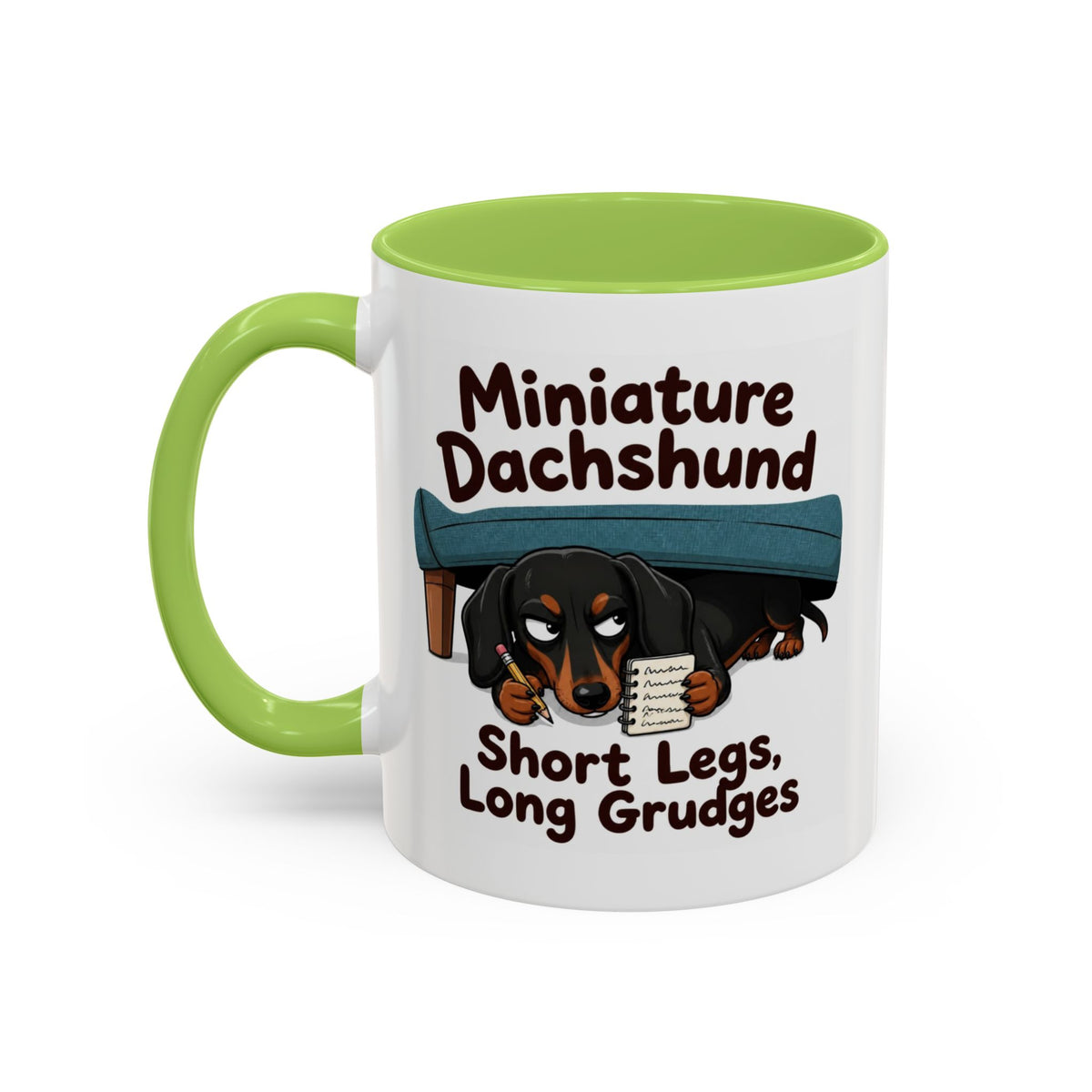 Short Legs Long Grudges Mug - Dachshund - Black & Tan