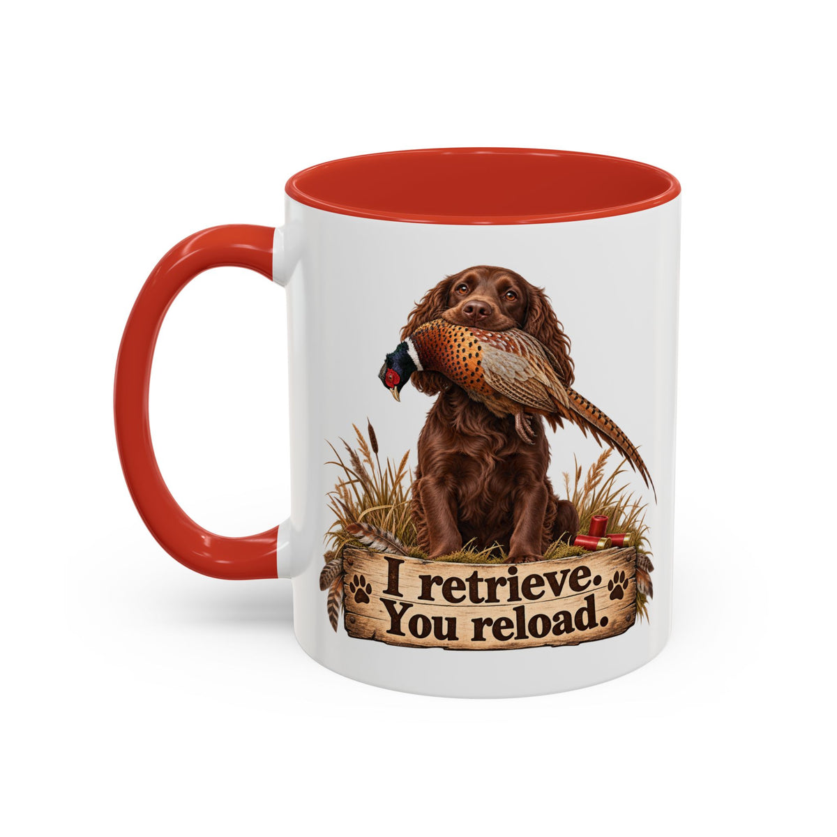 Funny Chocolate Cocker Spaniel Mug - I Retrieve You Reload, Gundog Owner Gift, Shooting Dog Lover Coffee Mug, 11oz