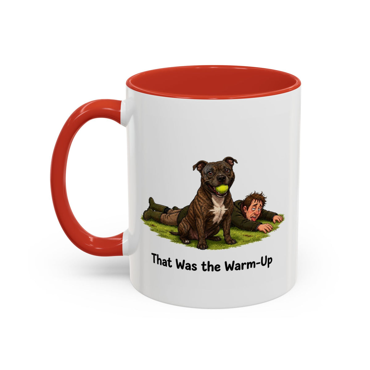 Warm-Up Mug - Staffordshire Bull Terrier - Brindle - Man