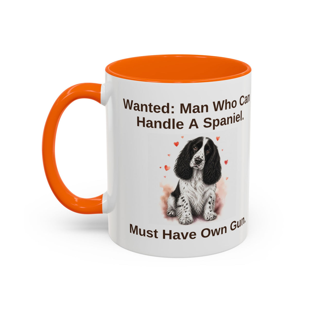 Wanted Mug - Springer Spaniel - Black & White - Man