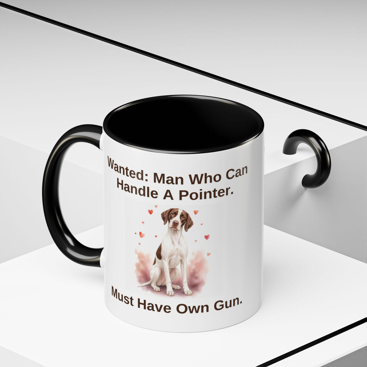 Wanted Mug - English Pointer - Liver & White - Man