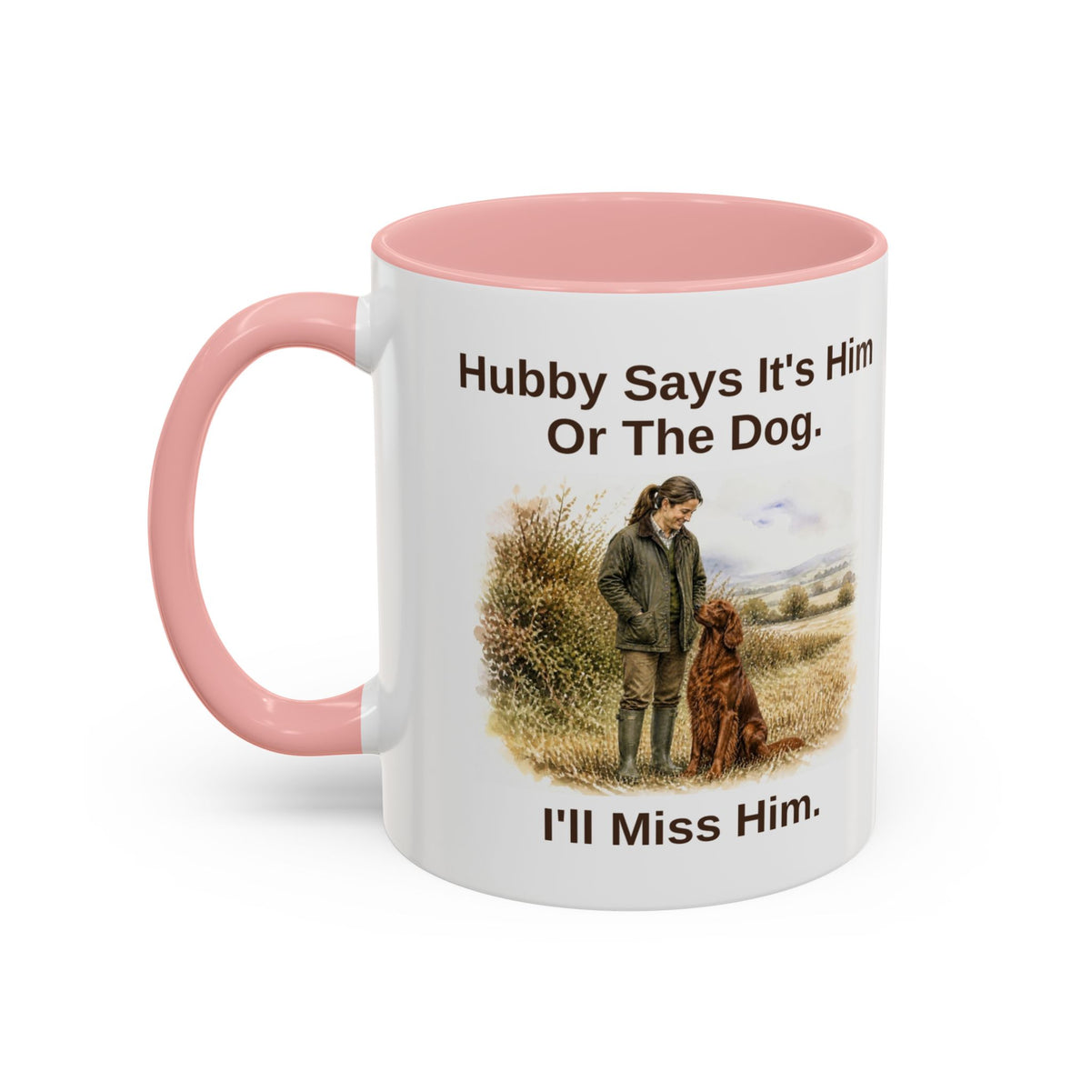 Hubby Says Mug - Red Setter - Red - Brunette
