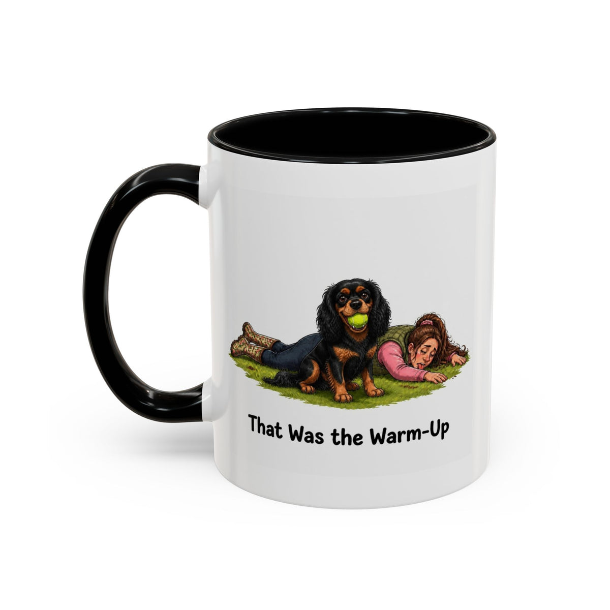 Warm-Up Mug - Cavalier King Charles Spaniel - Black & Tan - Woman