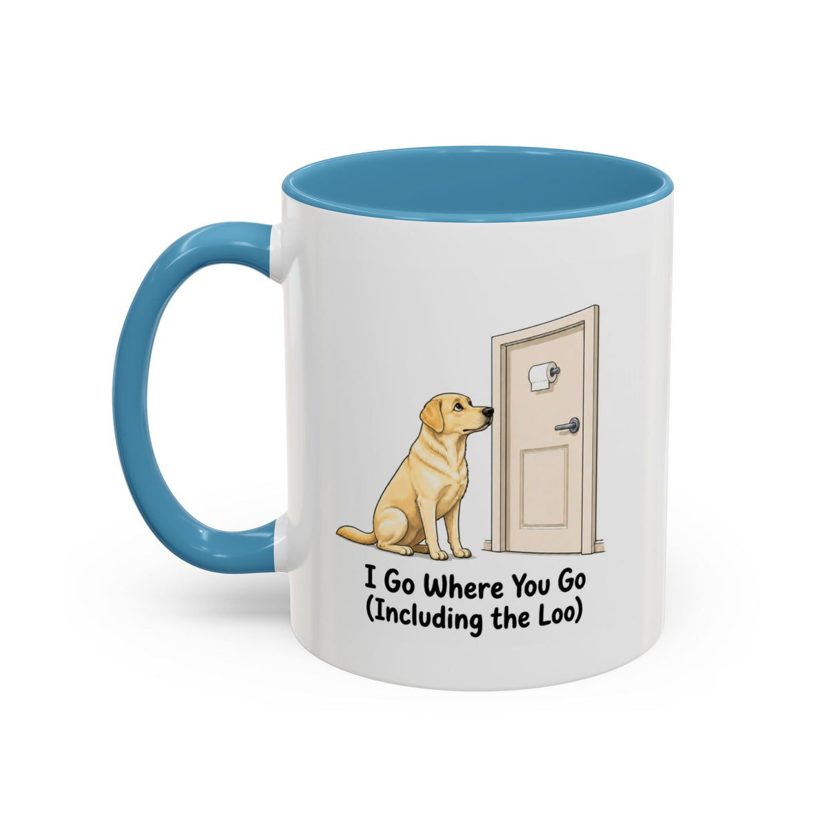 I Go Where You Go Mug - Labrador - Yellow