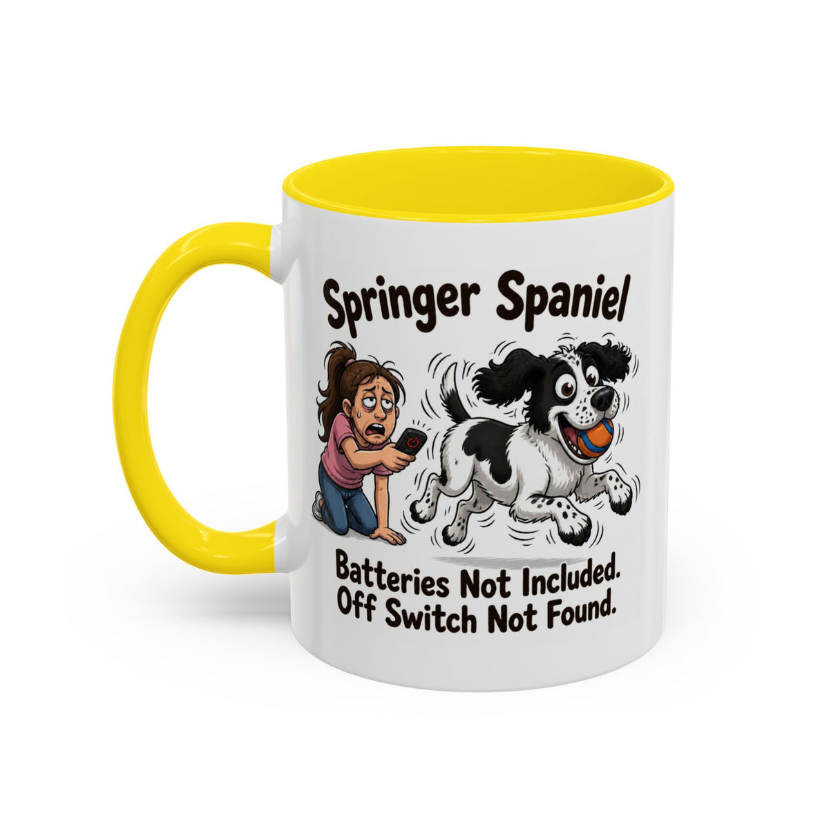 Off Switch Mug - Springer - Black & White - Woman