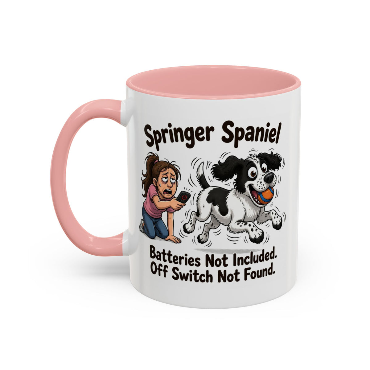 Off Switch Mug - Springer - Black & White - Woman