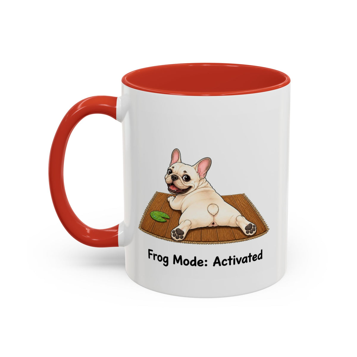 Frog Mode Mug - French Bulldog - Cream