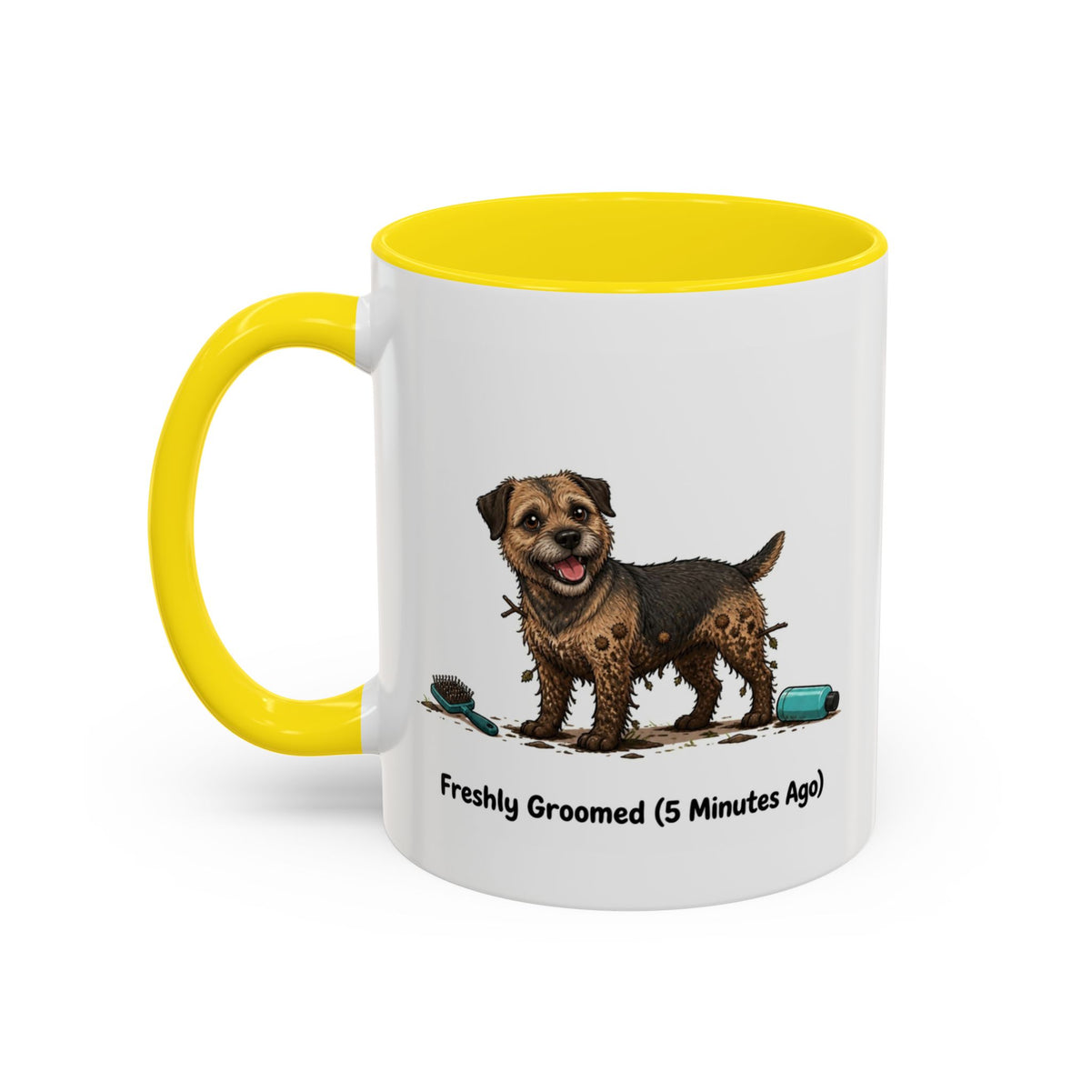 Freshly Groomed Mug - Border Terrier - Grizzle & Tan