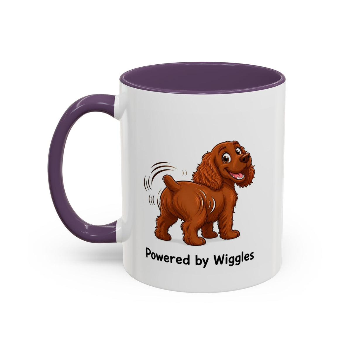 Powered by Wiggles Mug - Cocker Spaniel - Red