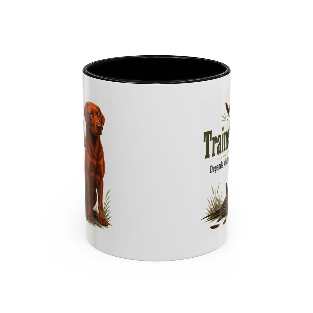 Funny Fox Red Labrador Mug - Trained-ish Depends What's Flying, Working Gun Dog Gift, Pheasant Shooting Mug, 11oz