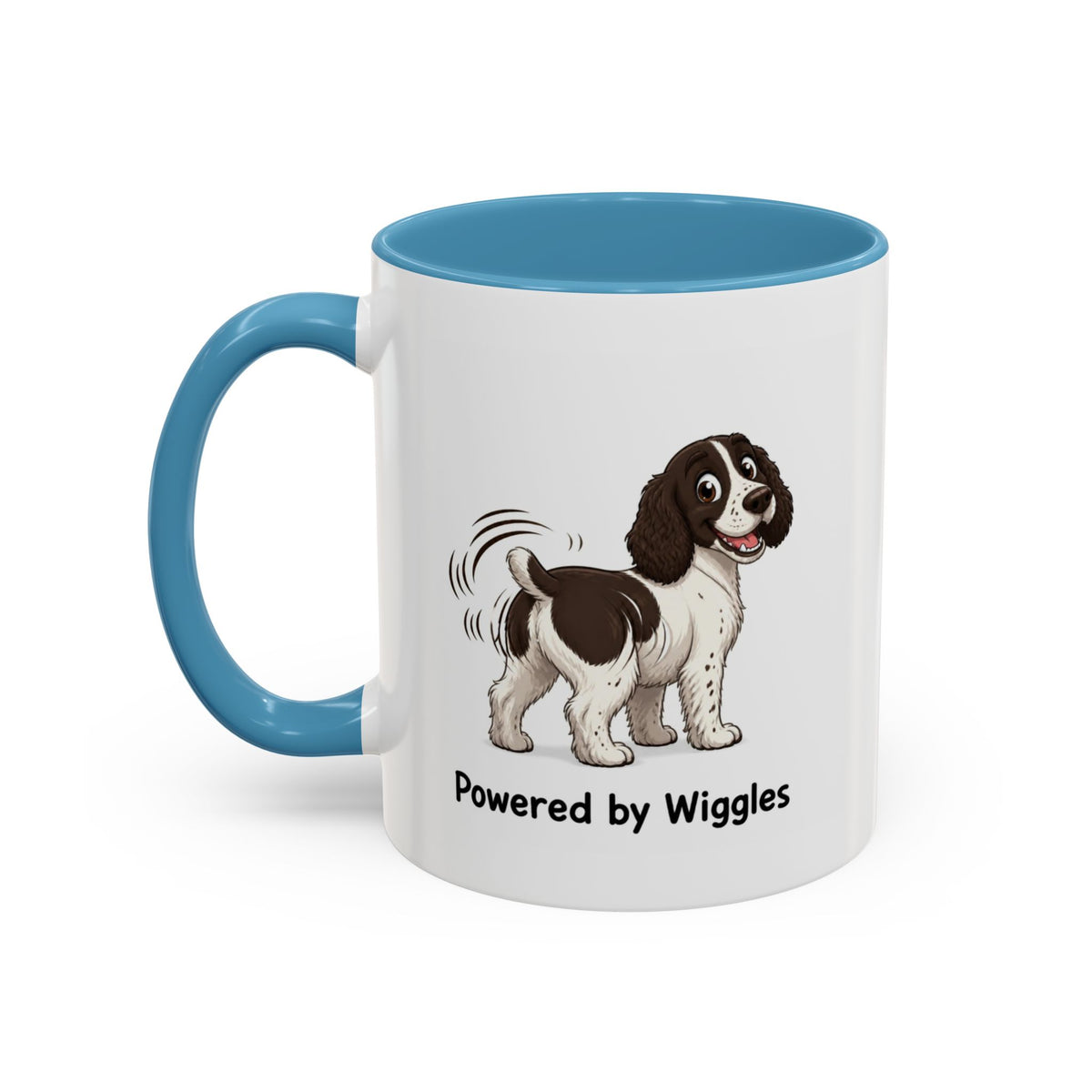 Powered by Wiggles Mug - Springer Spaniel - Liver & White