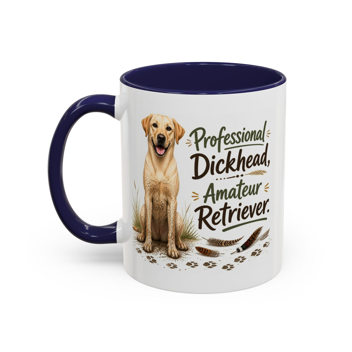 Funny Yellow Labrador Mug - Professional Dickhead, Amateur Retriever, Working Gun Dog Gift, Pheasant Shooting Mug, 11oz