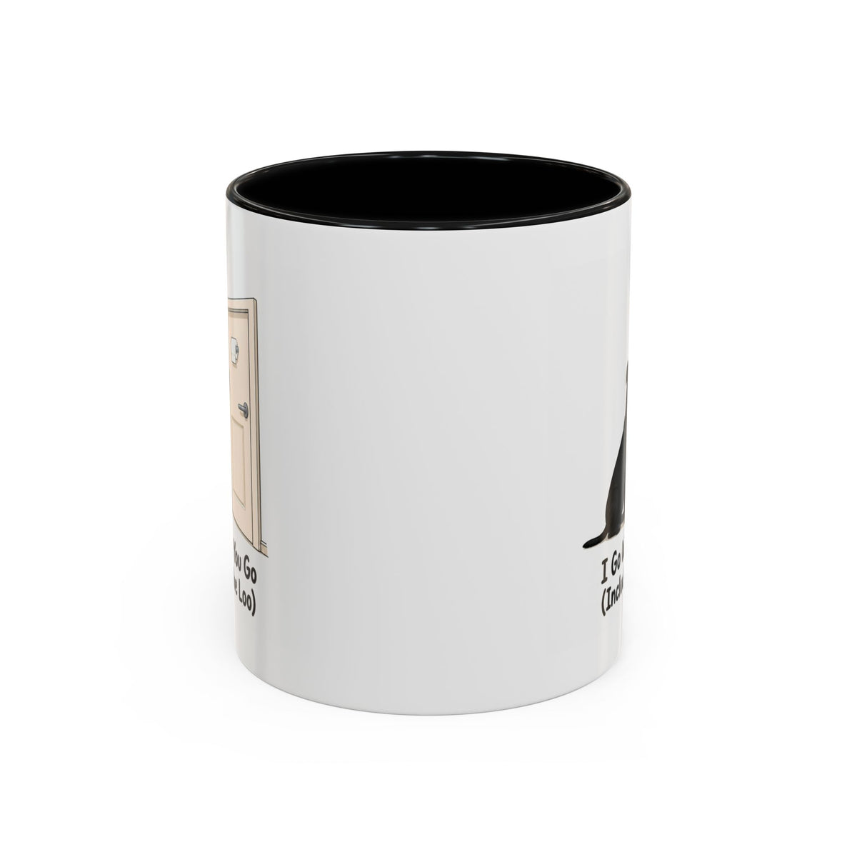 I Go Where You Go Mug - Staffordshire Bull Terrier - Black