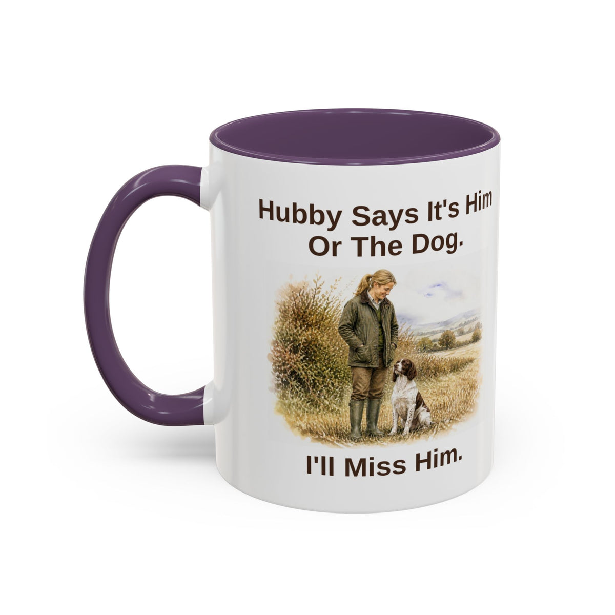 Hubby Says Mug - Springer Spaniel - Liver & White - Blonde