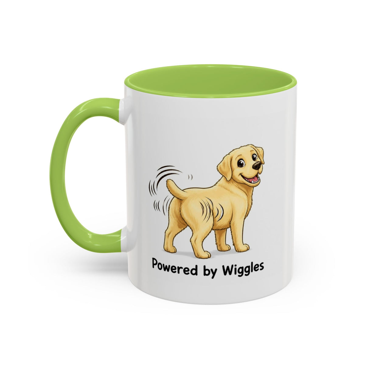 Powered by Wiggles Mug - Labrador - Yellow