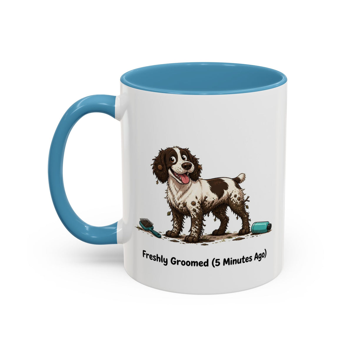 Freshly Groomed Mug - Springer Spaniel - Liver & White