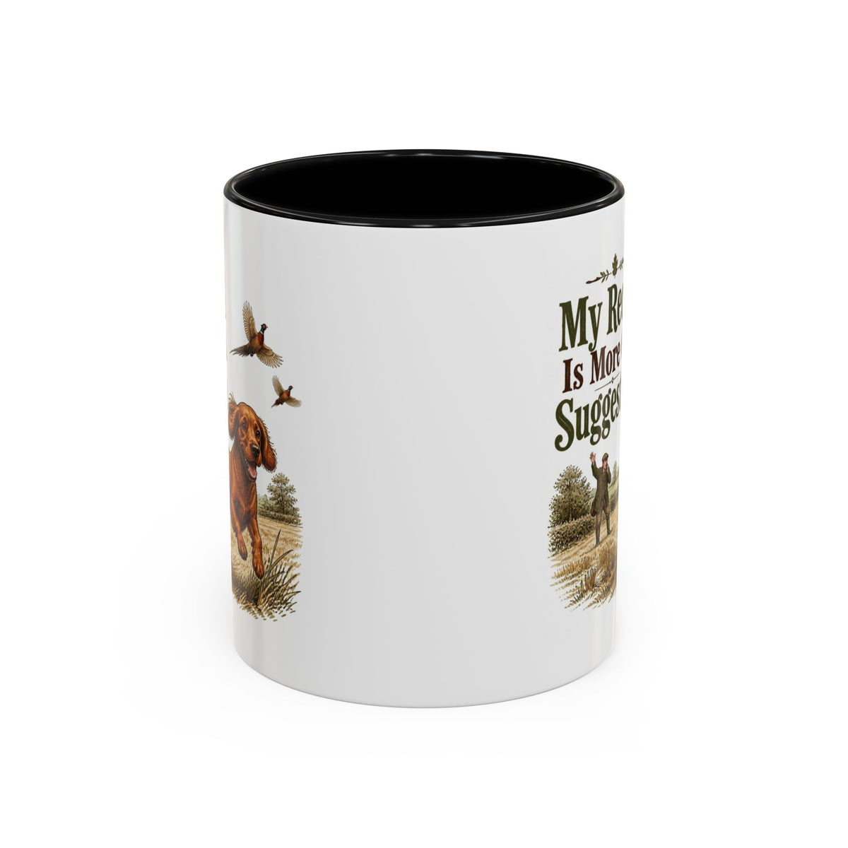 Funny Red Cocker Spaniel Mug - My Recall Is More Of A Suggestion, Working Gun Dog Gift, Pheasant Shooting Mug, 11oz