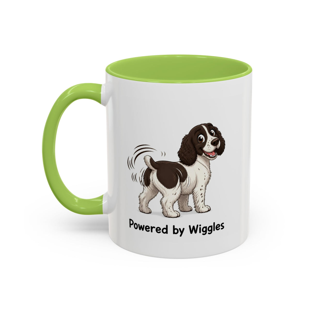 Powered by Wiggles Mug - Springer Spaniel - Liver & White