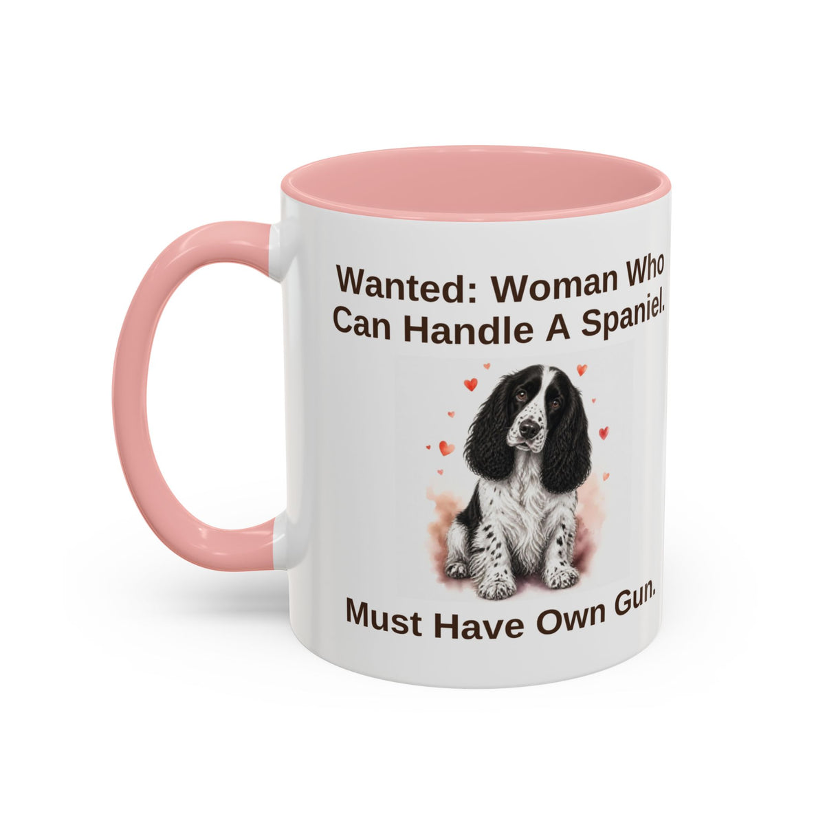Wanted Mug - Springer Spaniel - Black & White - Woman